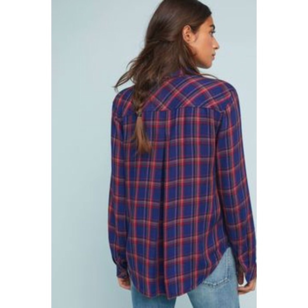 NWT Anthropologie Shoshone Plaid Buttondown - Picture 2 of 2